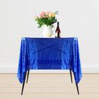 Sequin Sparkly Square Tablecloth - Royal Blue