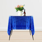 Sequin Sparkly Square Tablecloth - Royal Blue