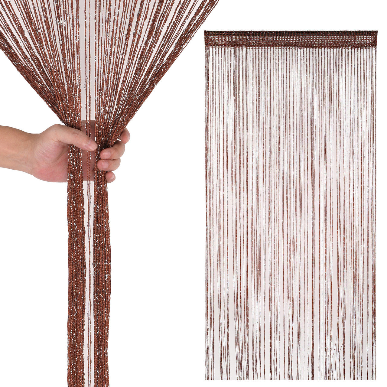 String Curtain Panel - Dark Burgundy