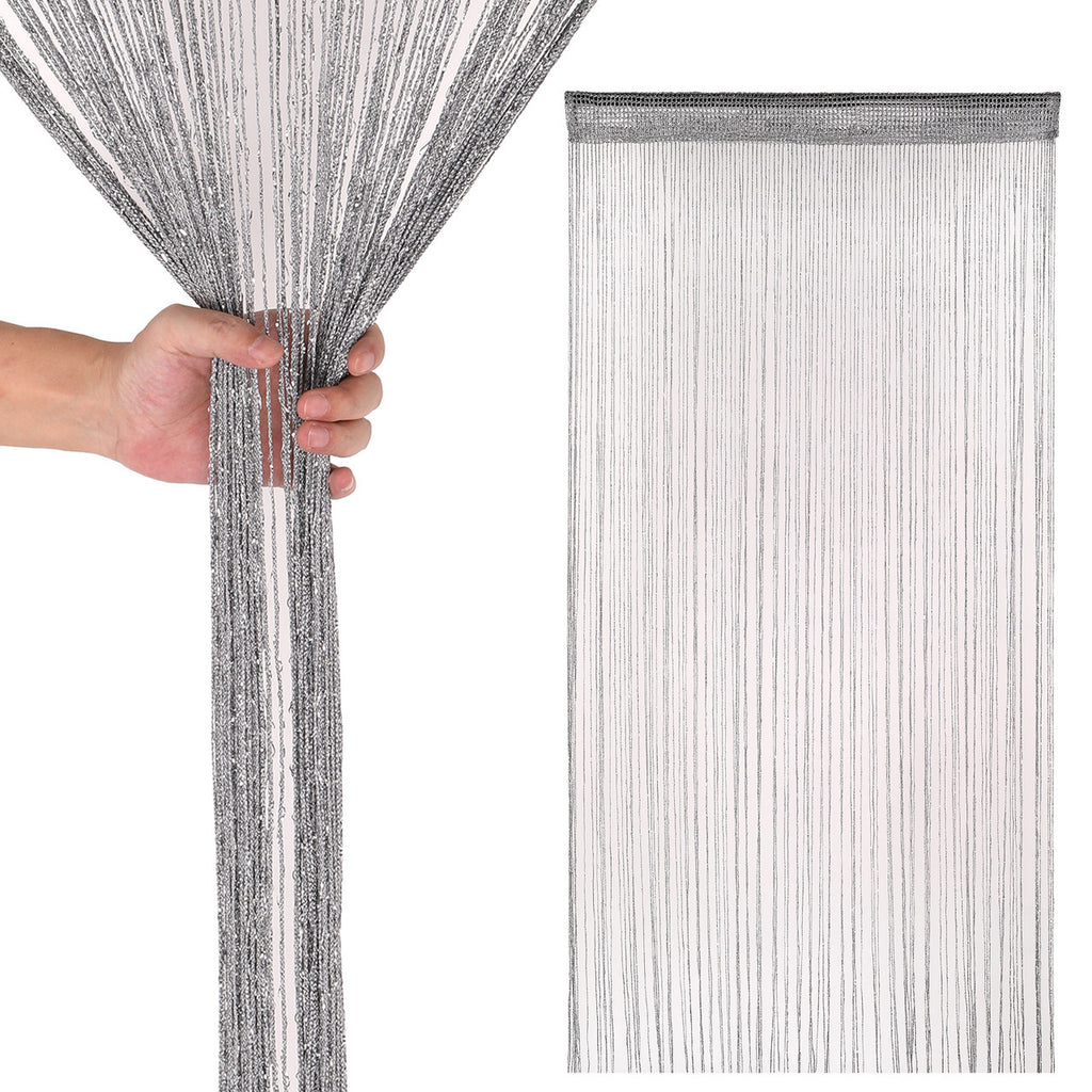 String Curtain Panel - Dark Silver