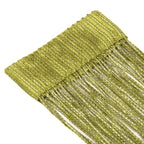 Shiny String Curtain Panel - Apple Green