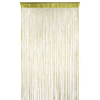 Shiny String Curtain Panel - Apple Green