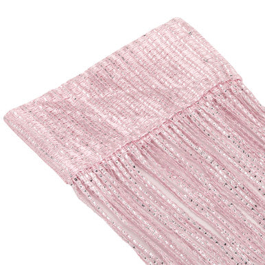 Shiny String Curtain Panel - Baby Pink