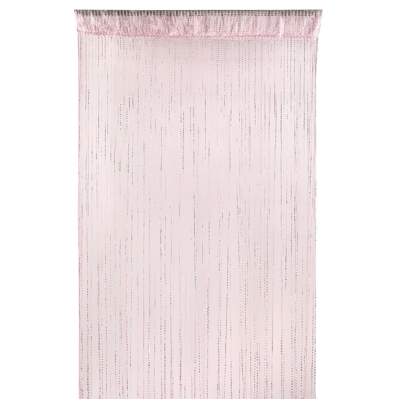 Shiny String Curtain Panel - Baby Pink