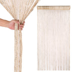 Shiny String Curtain Panel - Champagne