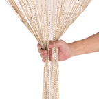 Shiny String Curtain Panel - Champagne