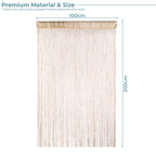 Shiny String Curtain Panel - Champagne