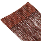 Shiny String Curtain Panel - Dark Burgundy