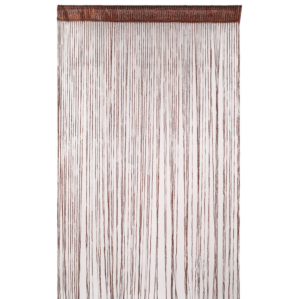 Shiny String Curtain Panel - Dark Burgundy