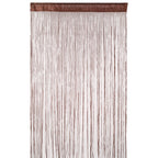 Shiny String Curtain Panel - Dark Burgundy
