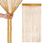Shiny String Curtain Panel - Gold