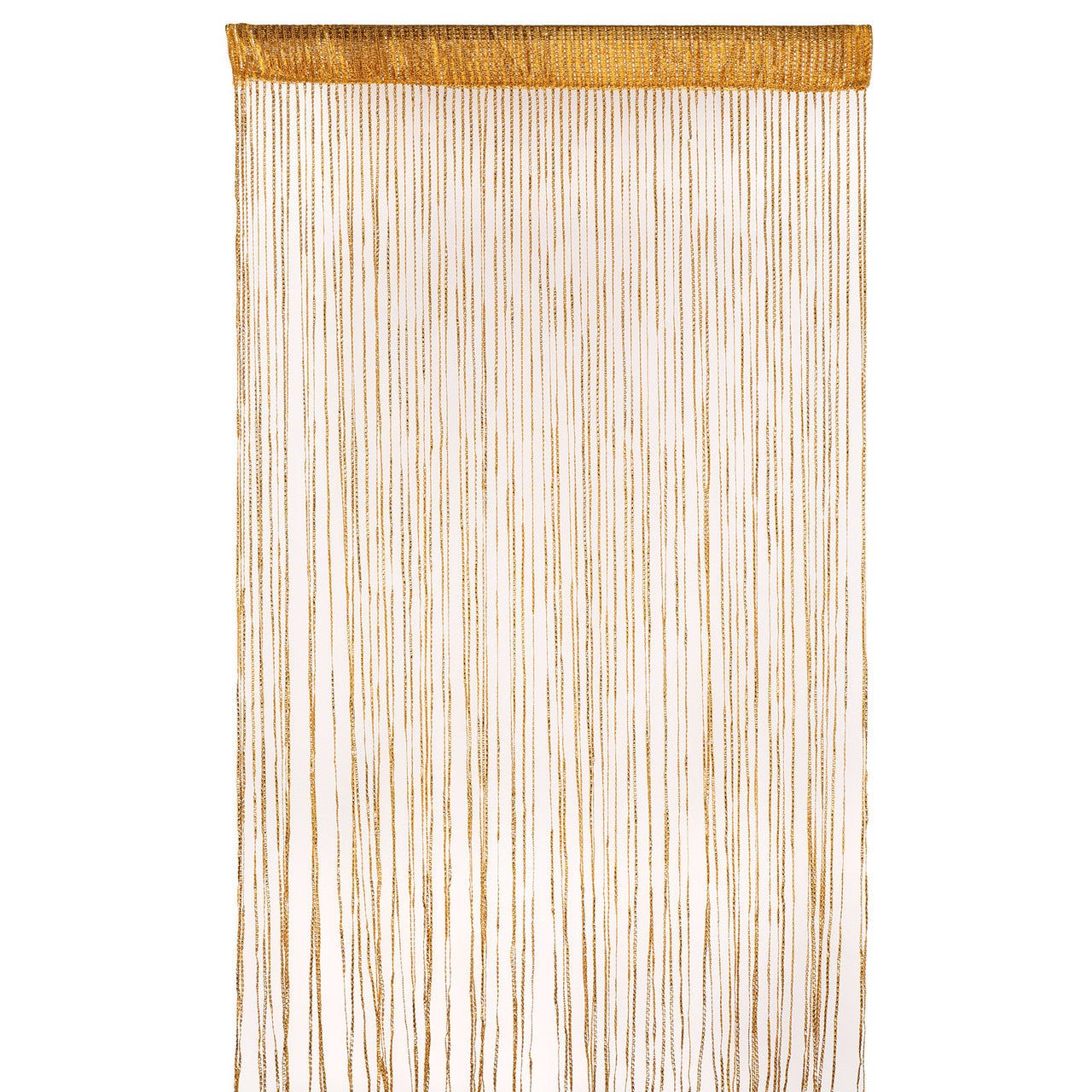 Shiny String Curtain Panel - Gold