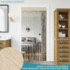 Shiny String Curtain Panel - Ivory