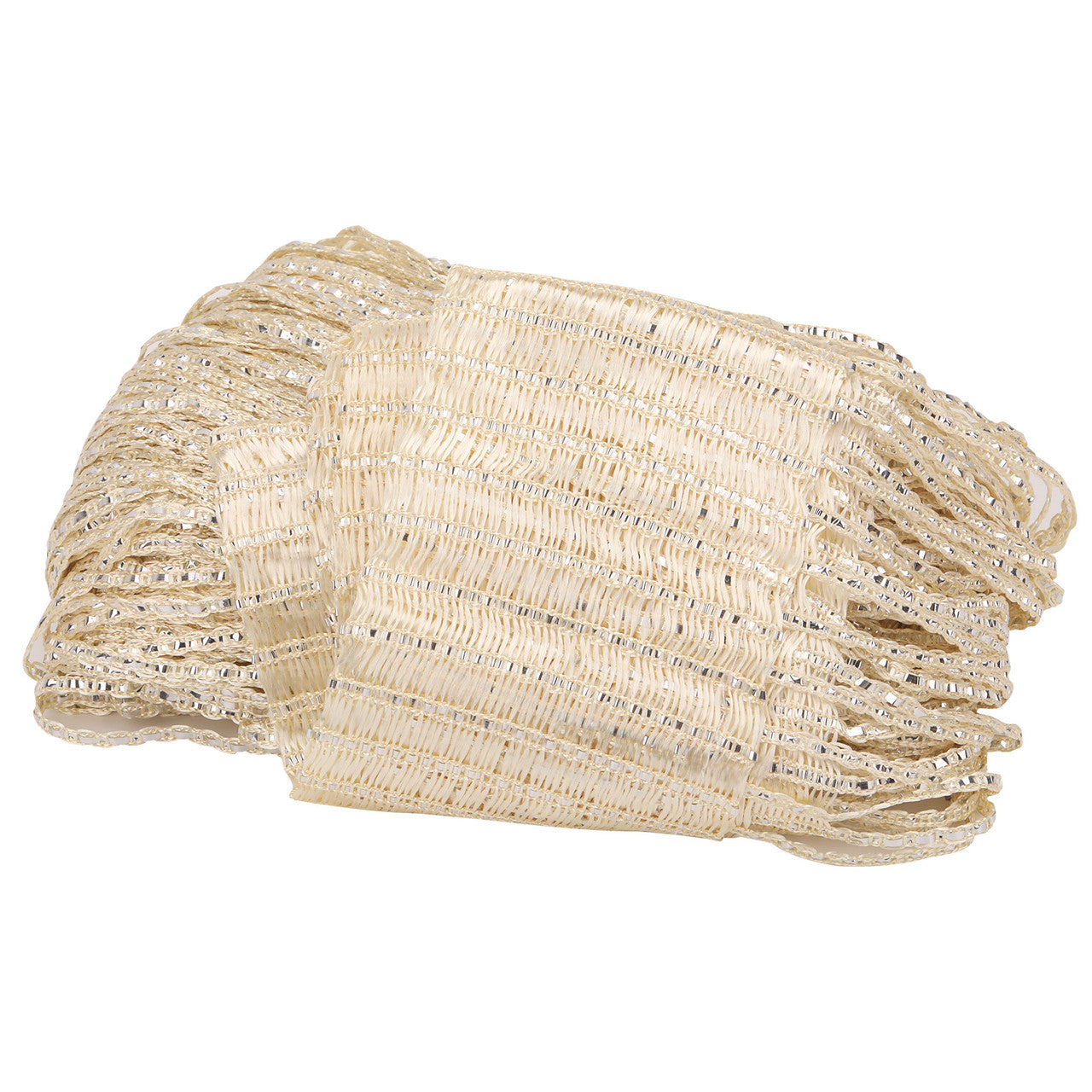 Shiny String Curtain Panel - Ivory