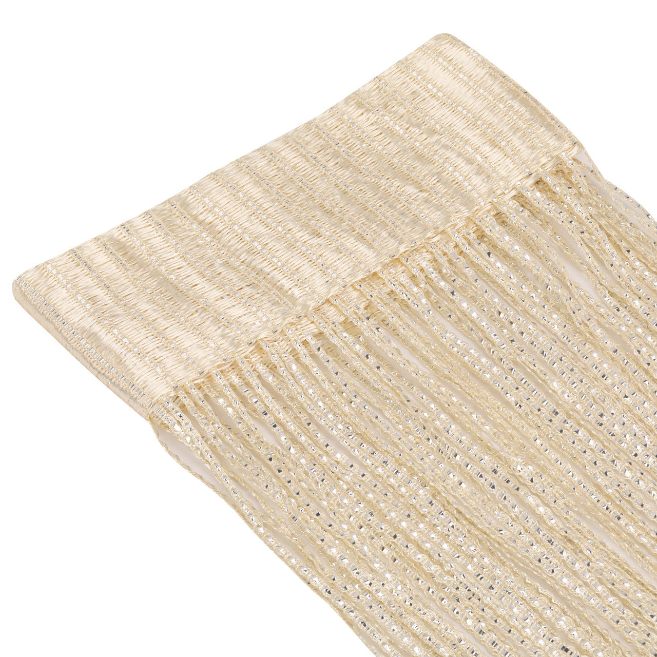 Shiny String Curtain Panel - Ivory