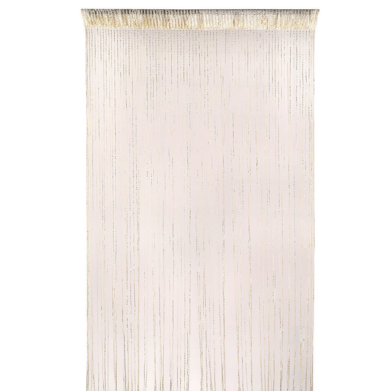 Shiny String Curtain Panel - Ivory