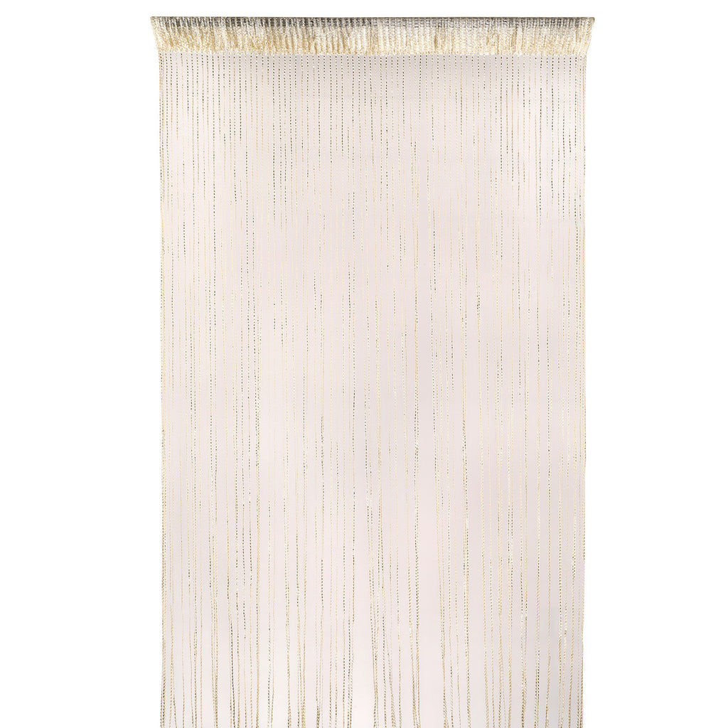 Shiny String Curtain Panel - Ivory