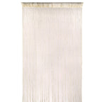 Shiny String Curtain Panel - Ivory