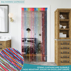 Shiny String Curtain Panel - Multicoloured