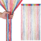 Shiny String Curtain Panel - Multicoloured