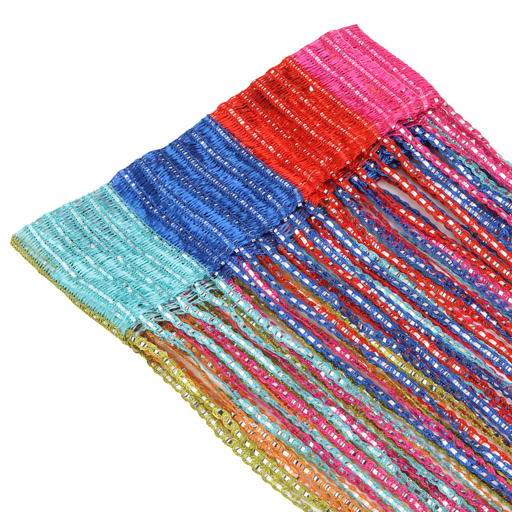 Shiny String Curtain Panel - Multicoloured