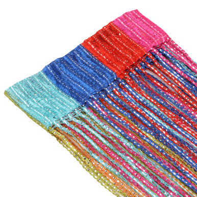 Shiny String Curtain Panel - Multicoloured