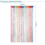 Shiny String Curtain Panel - Multicoloured
