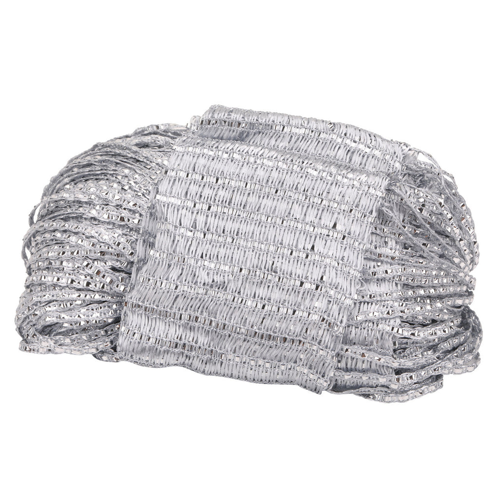 Shiny String Curtain Panel - Silver