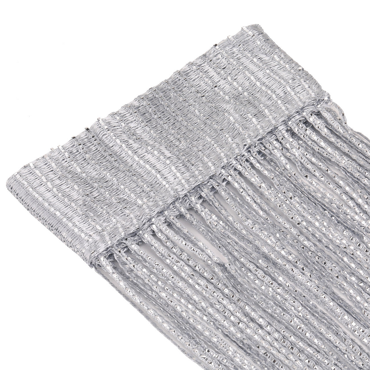 Shiny String Curtain Panel - Silver