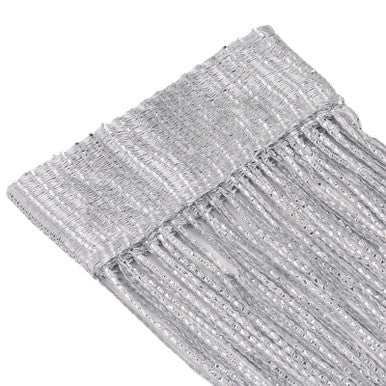 Shiny String Curtain Panel - Silver