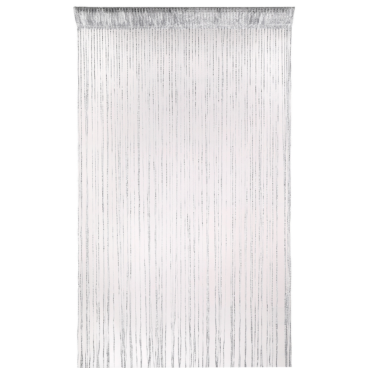 Shiny String Curtain Panel - Silver