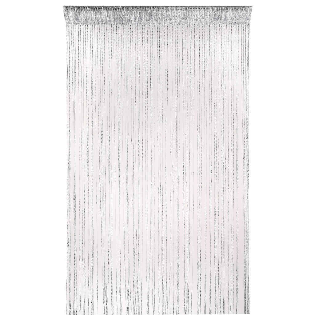 Shiny String Curtain Panel - Silver