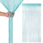 Shiny String Curtain Panel - Turquoise