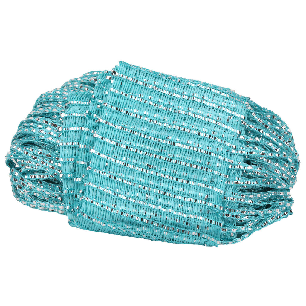 Shiny String Curtain Panel - Turquoise