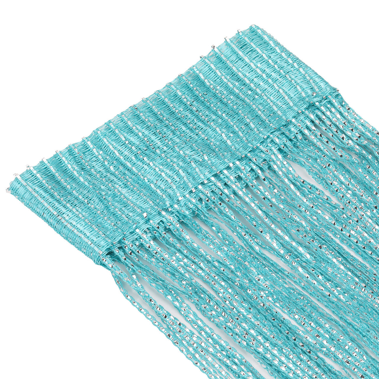 Shiny String Curtain Panel - Turquoise