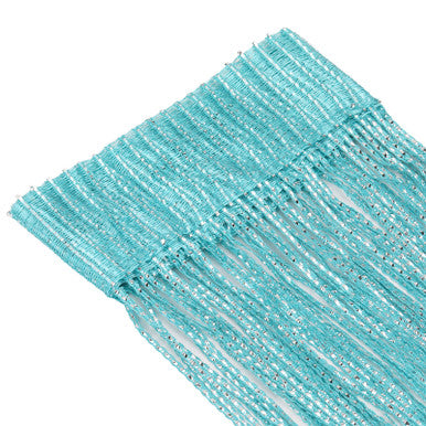 Shiny String Curtain Panel - Turquoise