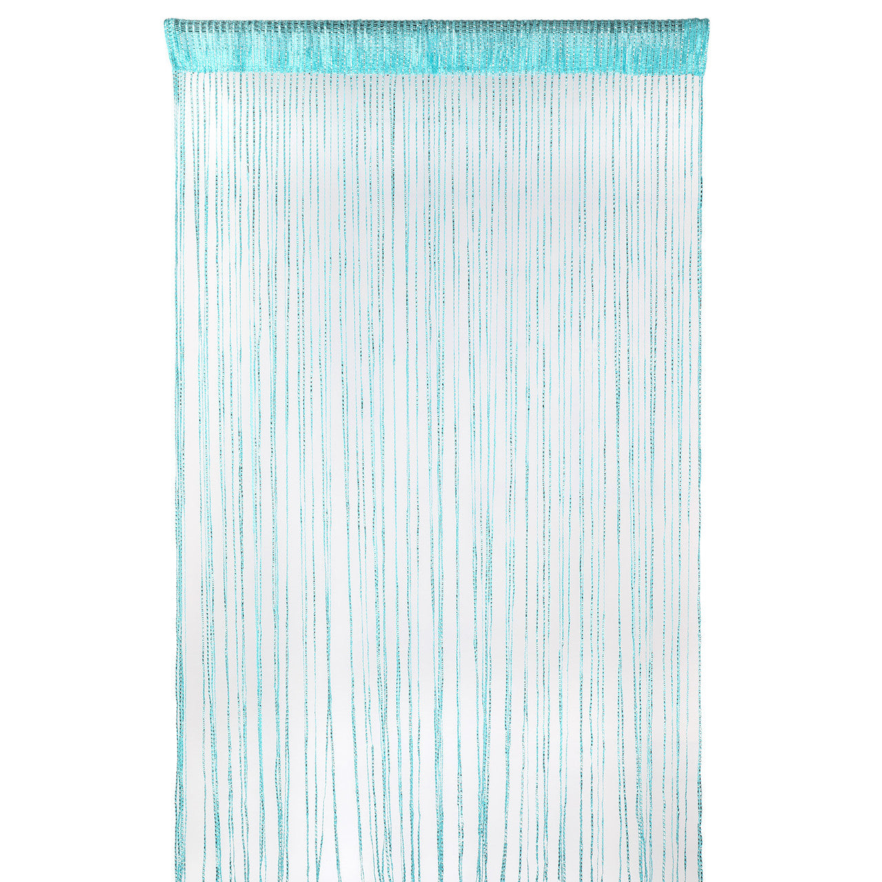 Shiny String Curtain Panel - Turquoise