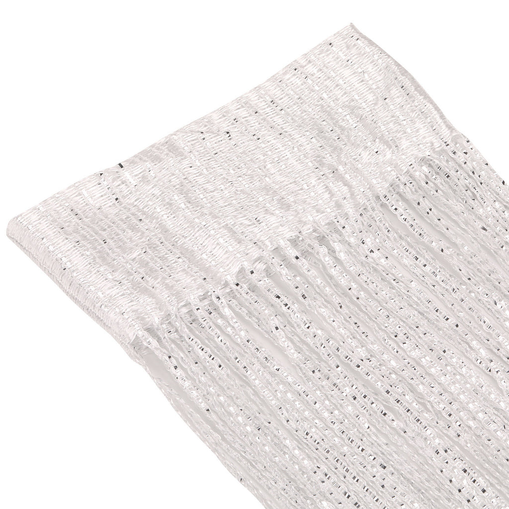 Shiny String Curtain Panel - White