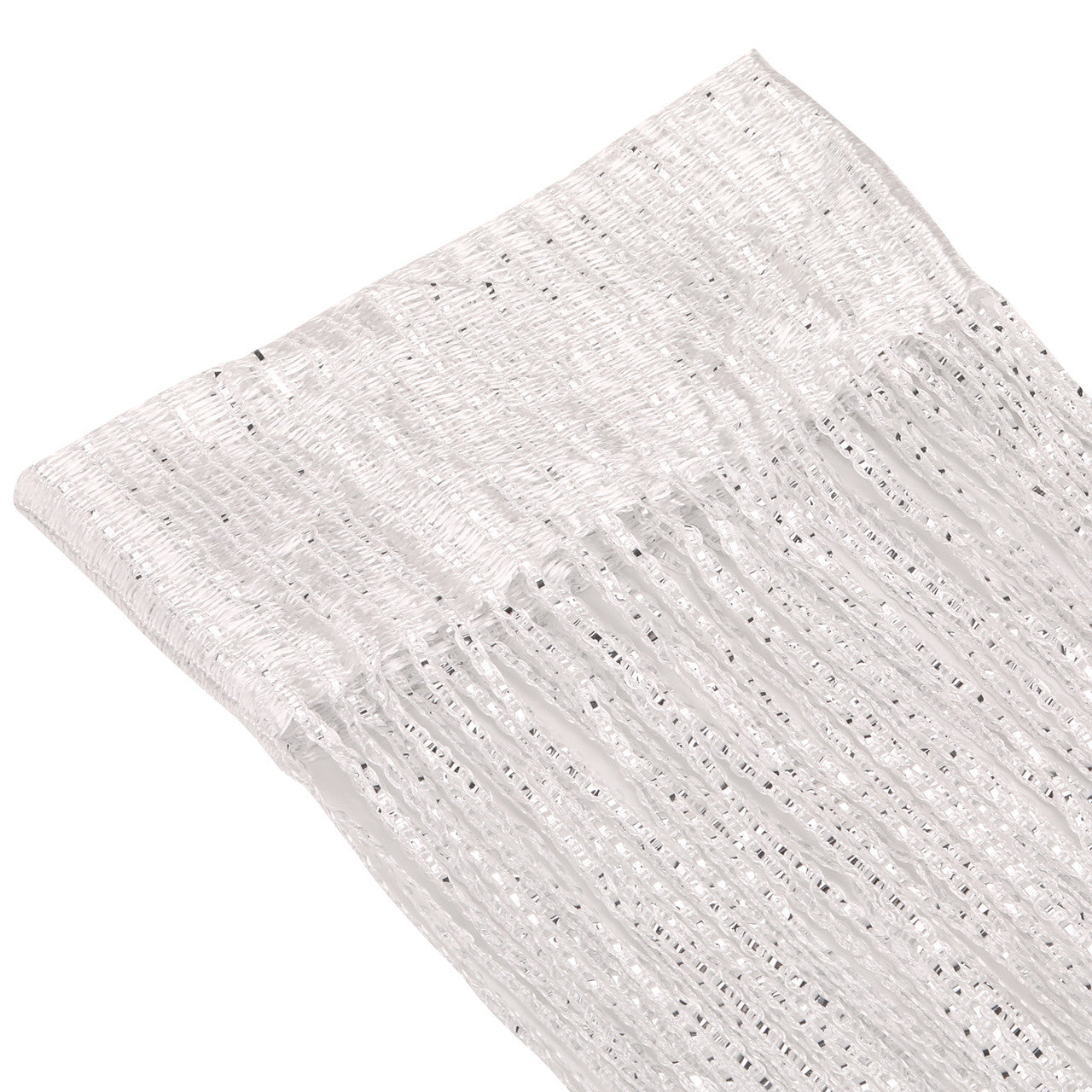 Shiny String Curtain Panel - White