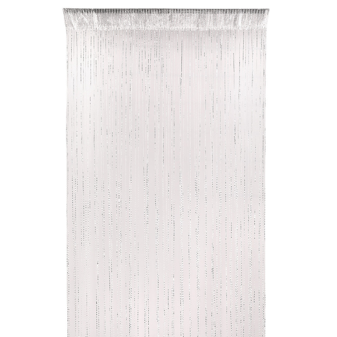 Shiny String Curtain Panel - White
