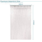 Shiny String Curtain Panel - White