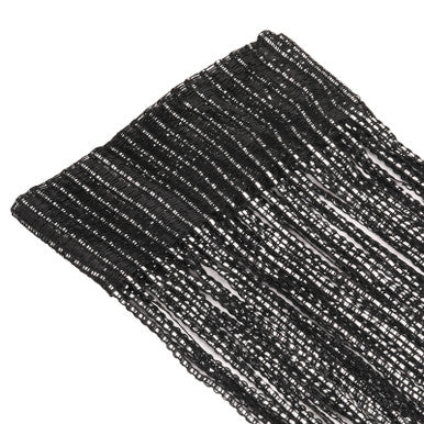 Shiny String Curtain Panel - Black