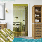 Beaded String Curtains - Apple Green