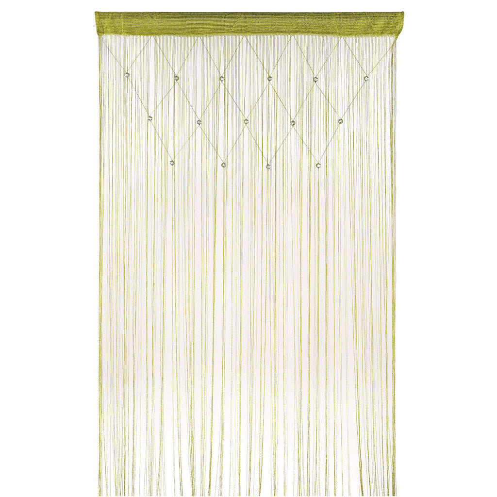 Beaded String Curtains - Apple Green
