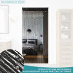 Beaded String Curtains - Black