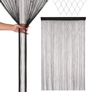 Beaded String Curtains - Black