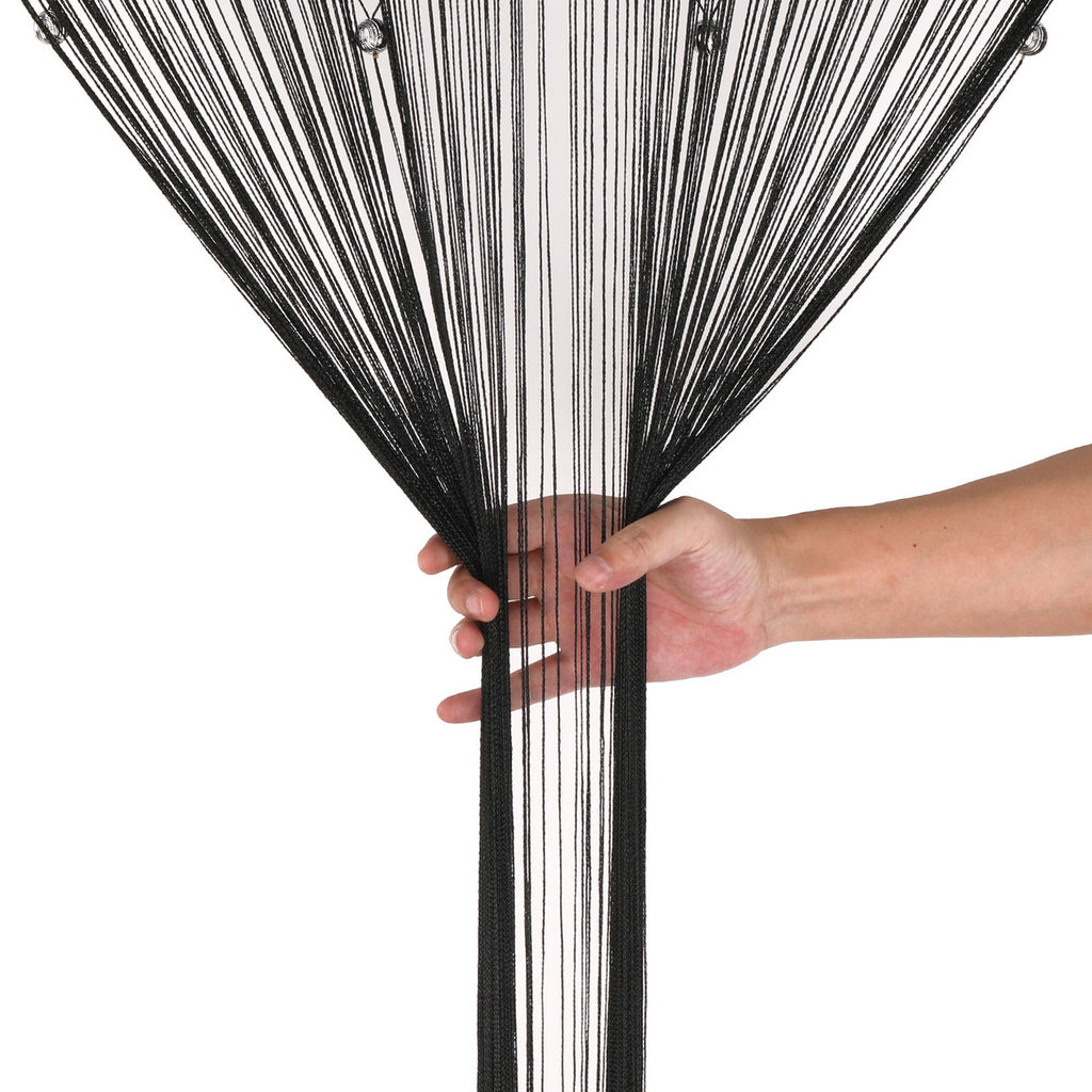 Beaded String Curtains - Black