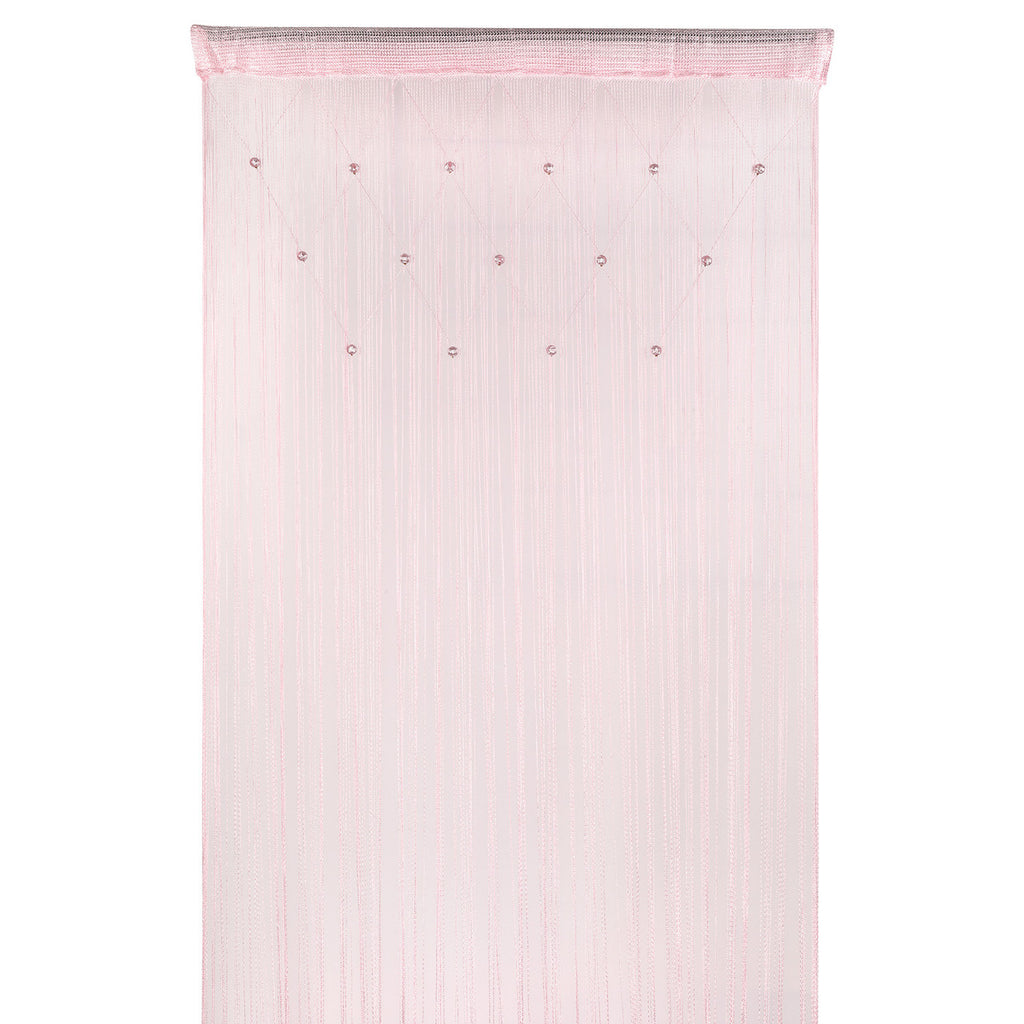 Beaded String Curtains - Baby Pink