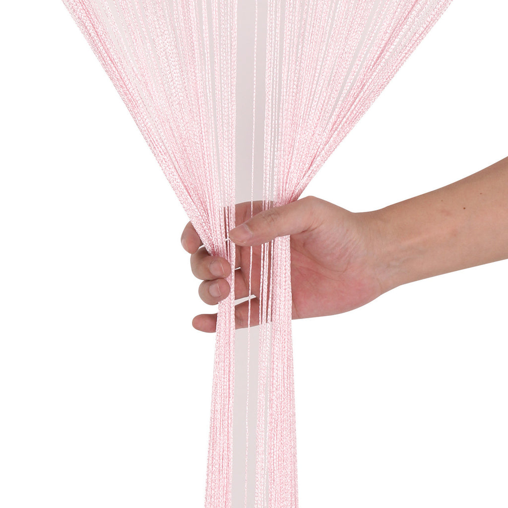 Beaded String Curtains - Baby Pink