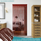 Beaded String Curtains - Dark Burgundy